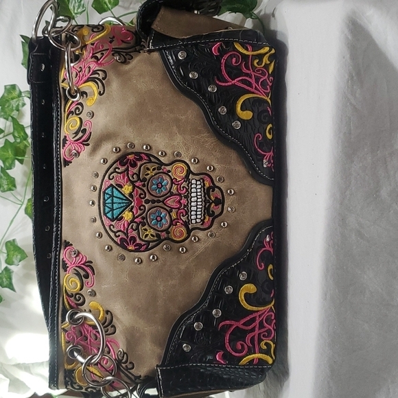 NWT SUGAR SKULL CONSEALED WEAPONS BAG - Picture 3 of 8